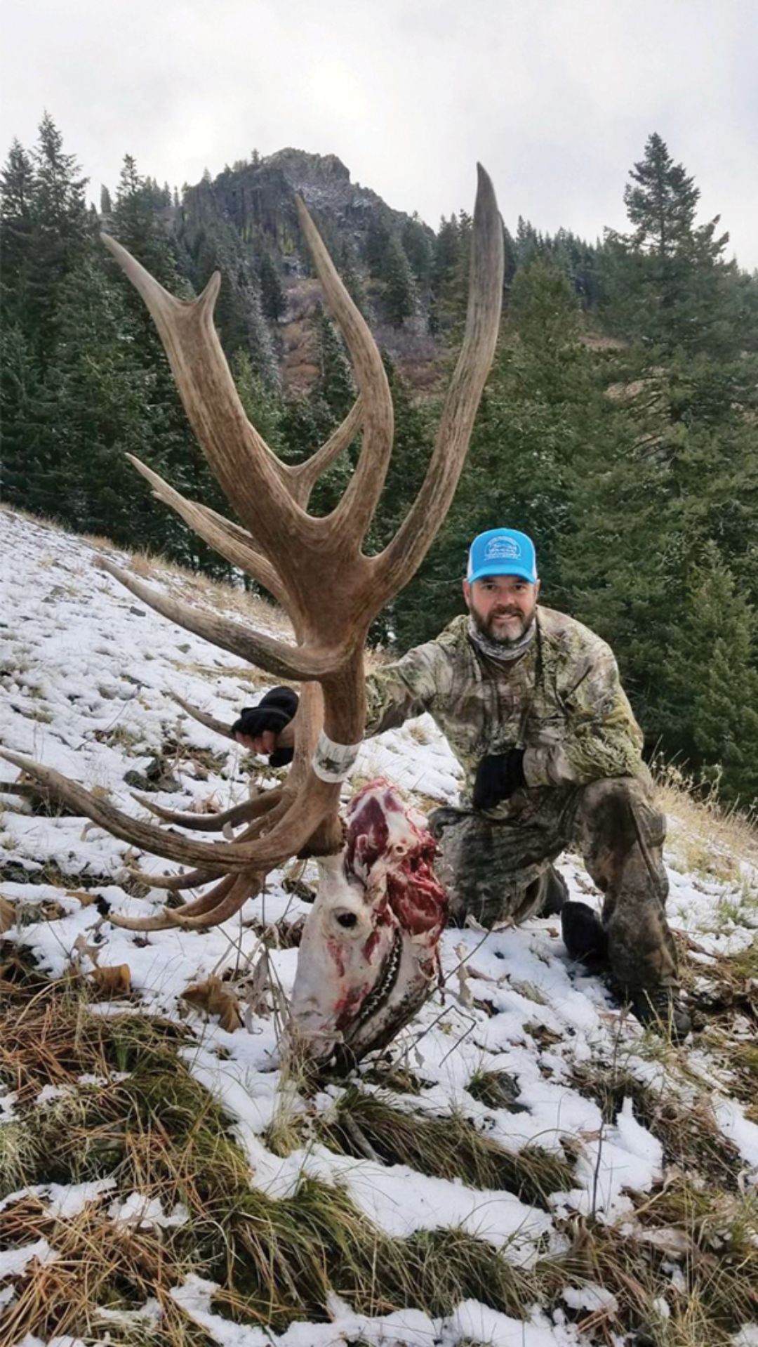 The big elk rack is ready for the pack out.